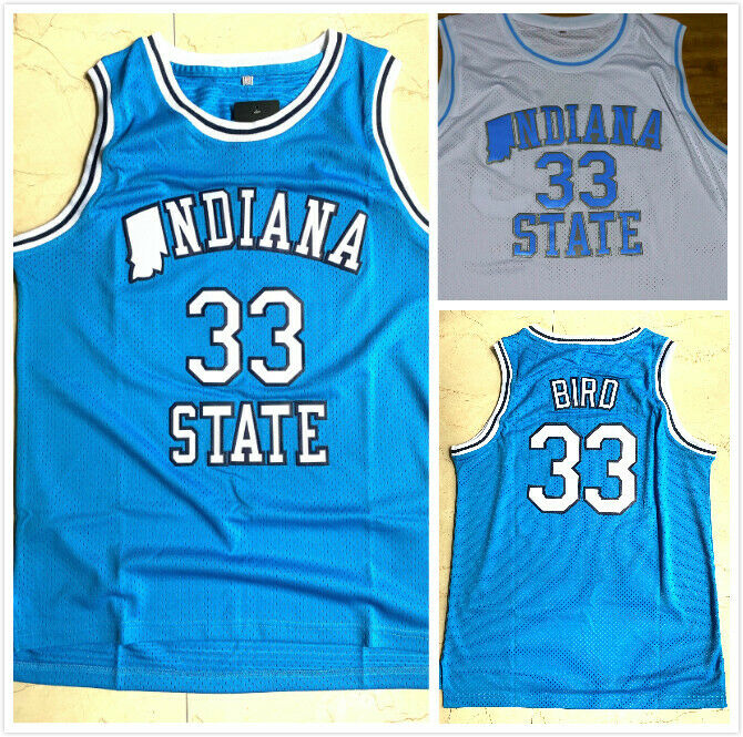 Larry Bird #33 Indiana State 1979 College Men Basketball Jersey Stitiched S-3xl