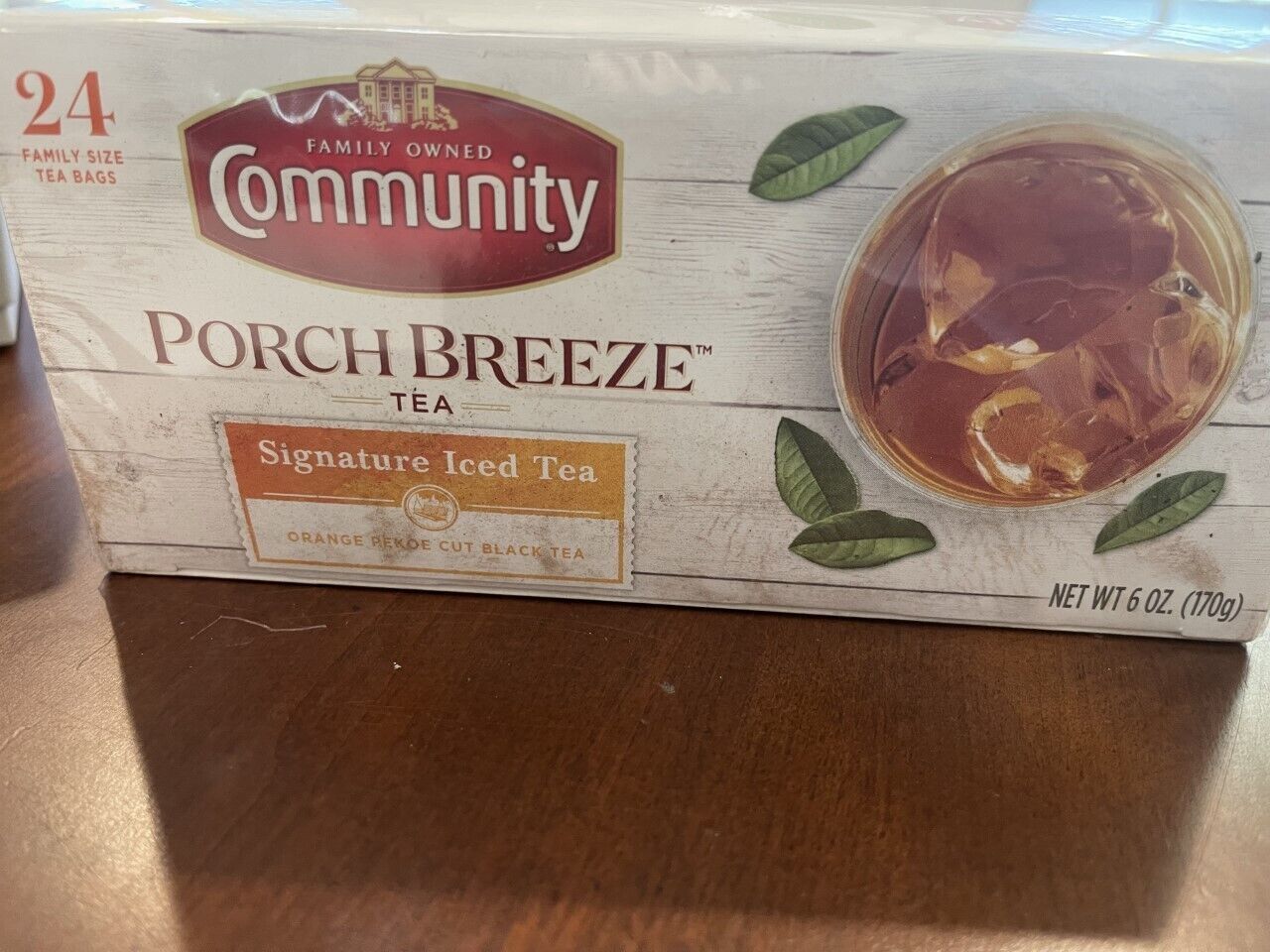 Community Coffee Porch Breeze Signature Iced Tea Bags, Family Size, Box Of 24