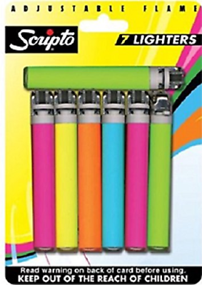 Scripto Lighters, 7 Count