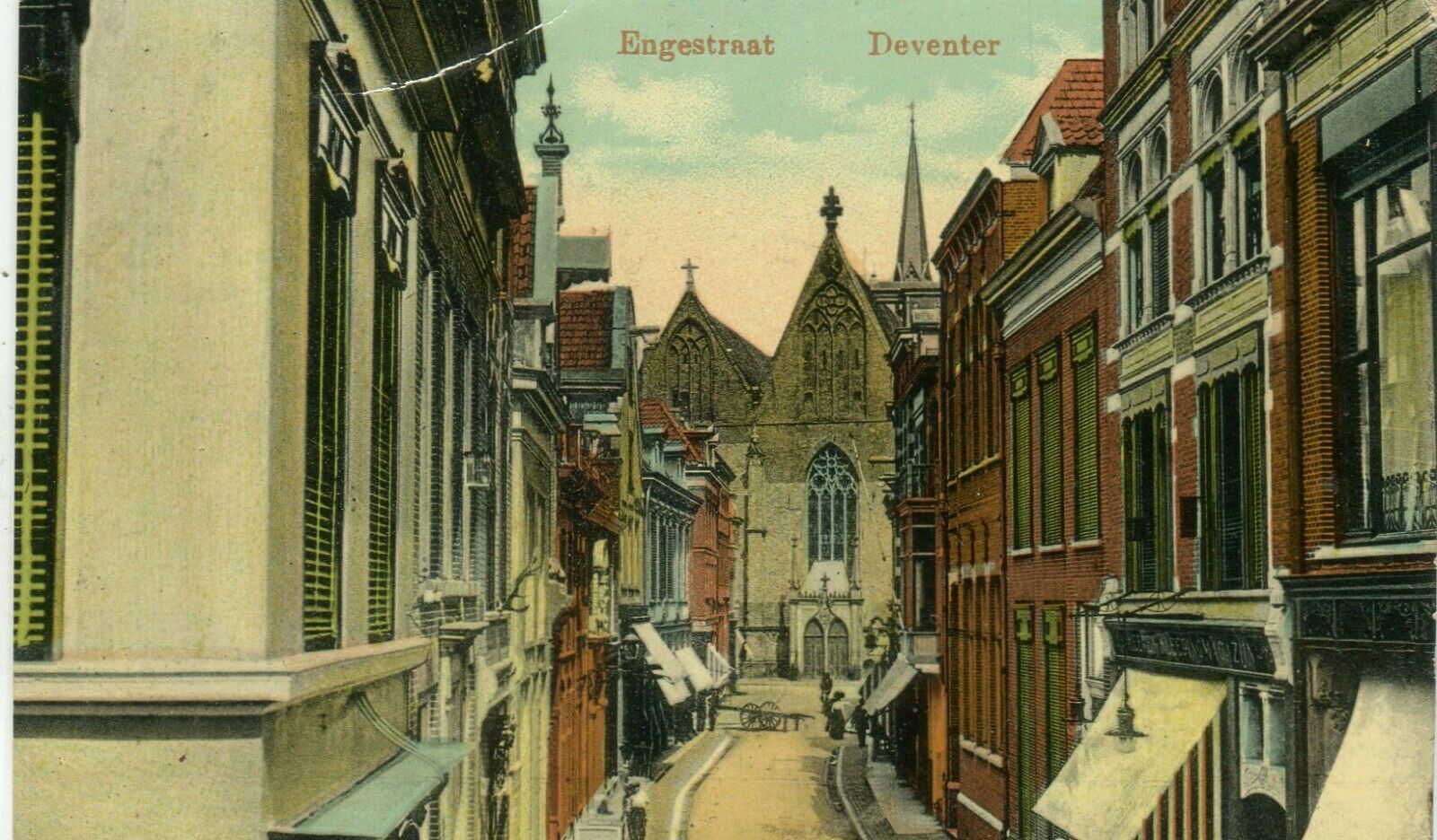 Netherlands Deventer - Engestraat 1912 Cover On Postcard