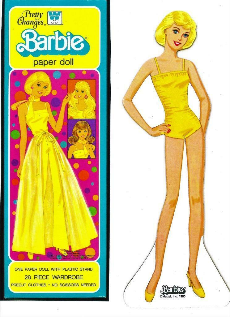 Vintage Uncut 1980 Barbie Pretty Changes Paper Dolls~#1 Reproduction~nostalgic!