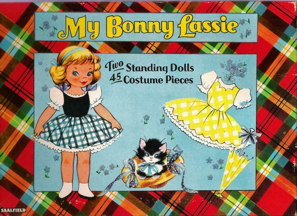Vintage Uncut 1957 My Bonny Lassie Paper Dolls~#1 Reproduction~very Rare!